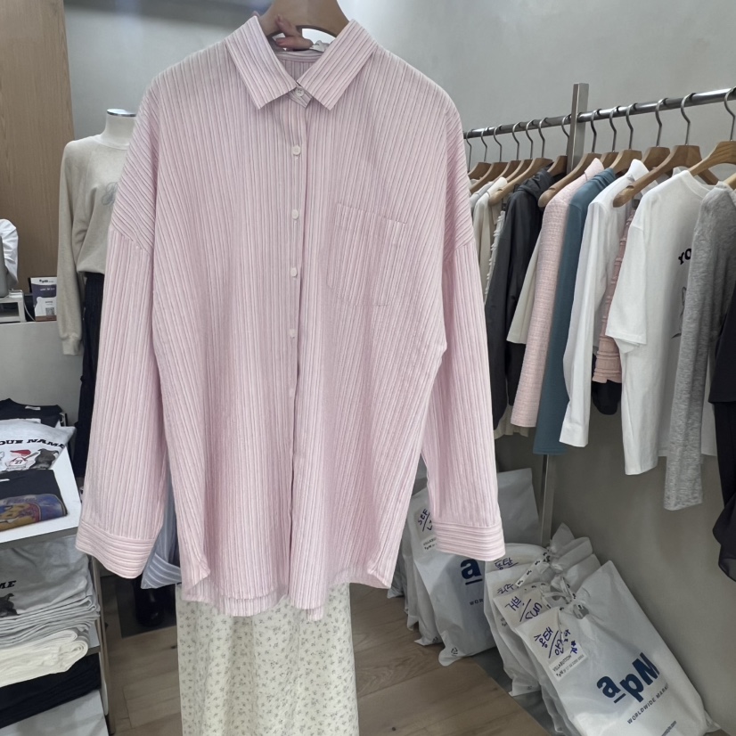 VILLABUTTON直郵韓國代購女裝新品25春夏人氣休閑襯衫蕾絲衫VILLABUTTON襯衫/蕾絲衫