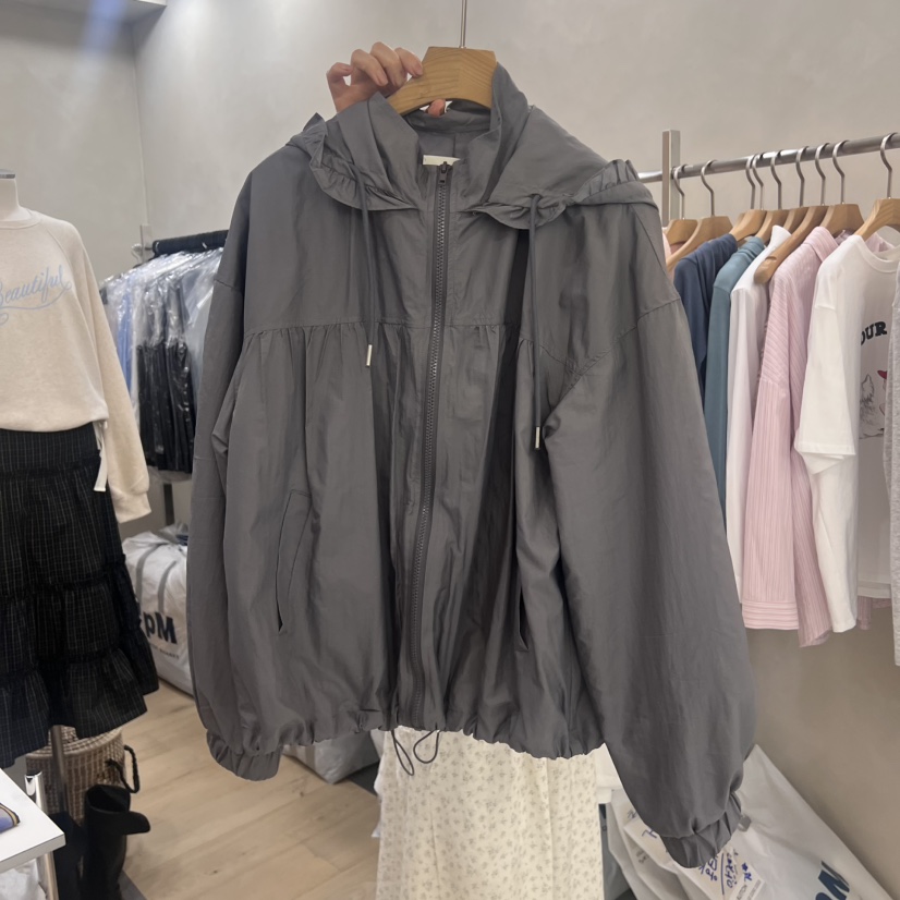 VILLABUTTON直郵韓國代購女裝新款職業時尚人氣休閑夾克兜帽VILLABUTTON夾克圖色2