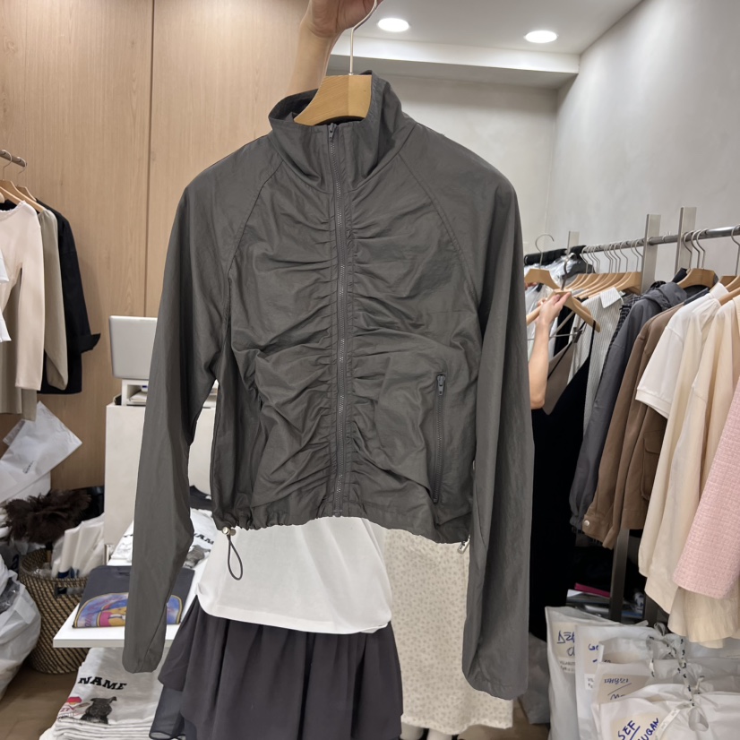 VILLABUTTON直郵韓國代購女裝新款休閑職業時尚真品夾克褶皺VILLABUTTON夾克