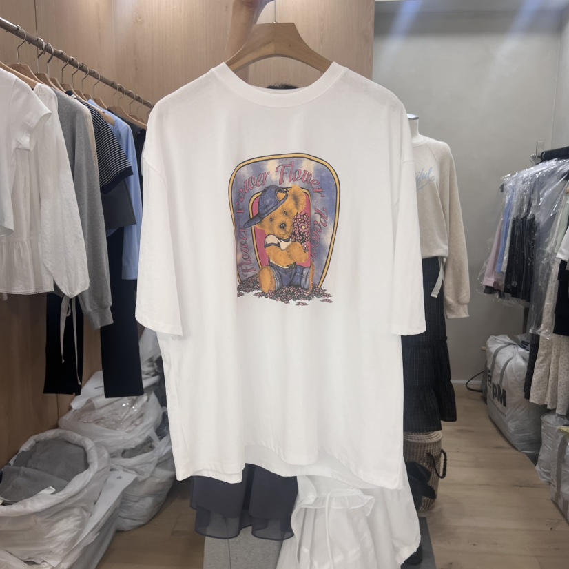 VILLABUTTON直郵韓國代購女裝新款熱賣時尚真品25春夏T恤復古VILLABUTTONT恤圖色2