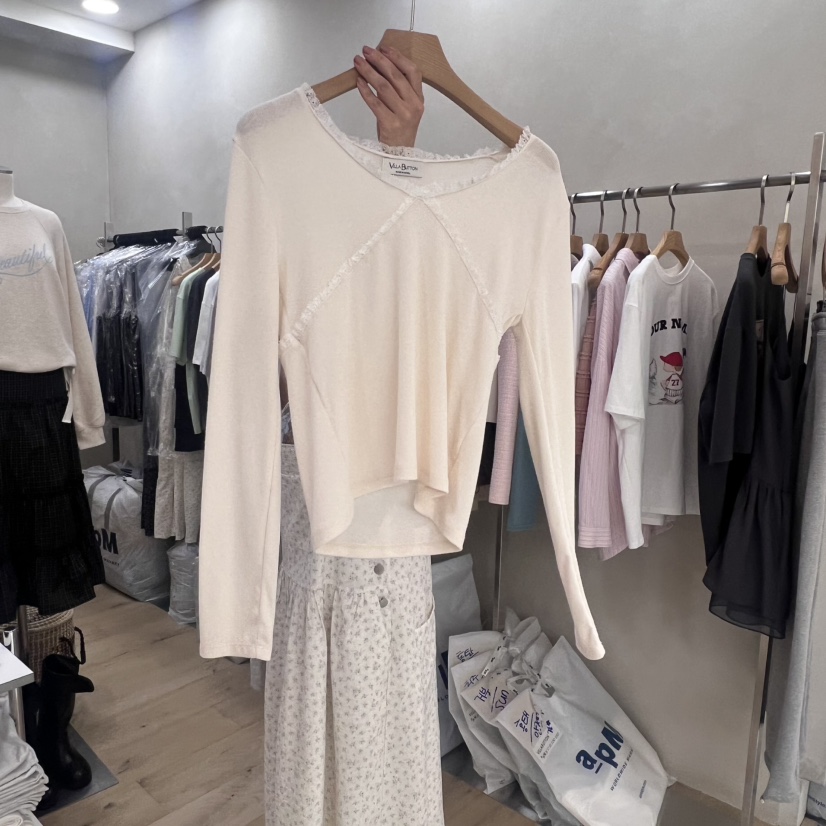 VILLABUTTON直郵韓國代購女裝新品時尚真品推薦人氣長袖T恤VILLABUTTON長袖T恤圖色2