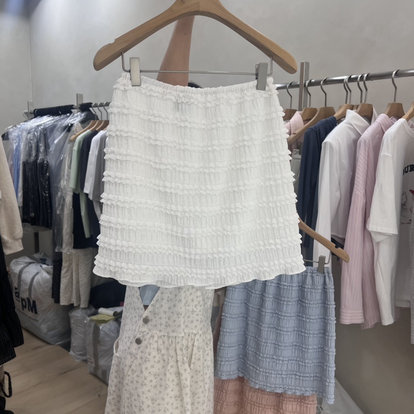 VILLABUTTON韓國直郵東大門代購女裝新品25春夏休閑短裙蕾絲VILLABUTTON短裙圖色2