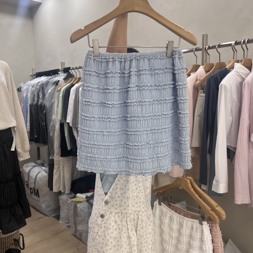 VILLABUTTON韓國直郵東大門代購女裝新品25春夏休閑短裙蕾絲VILLABUTTON短裙圖色3