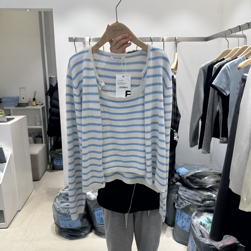 RICH SISTER韓國直郵東大門實拍女裝新品熱賣時尚套裝開襟衫RICH SISTER套裝
