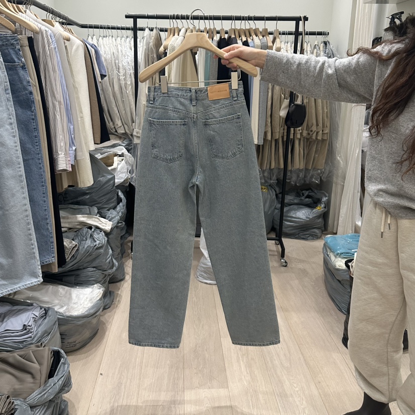 NOTTINGHAM韓國直郵東大門代購女裝新品職業推薦牛仔褲柔軟NOTTINGHAM牛仔褲