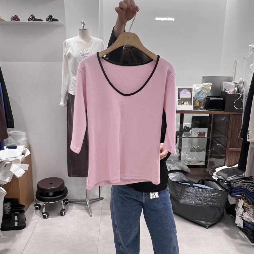 ANN MARGRET韓國直郵東大門實拍女裝新款25春夏長袖T恤GRETA.Y長袖T恤