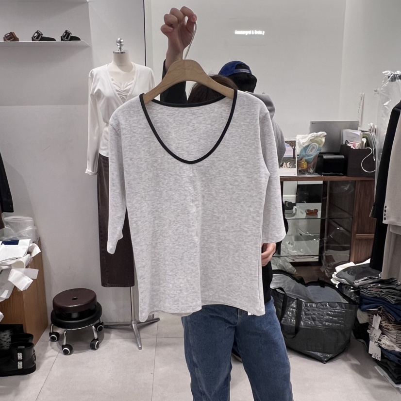 ANN MARGRET韓國直郵東大門實拍女裝新款25春夏長袖T恤GRETA.Y長袖T恤