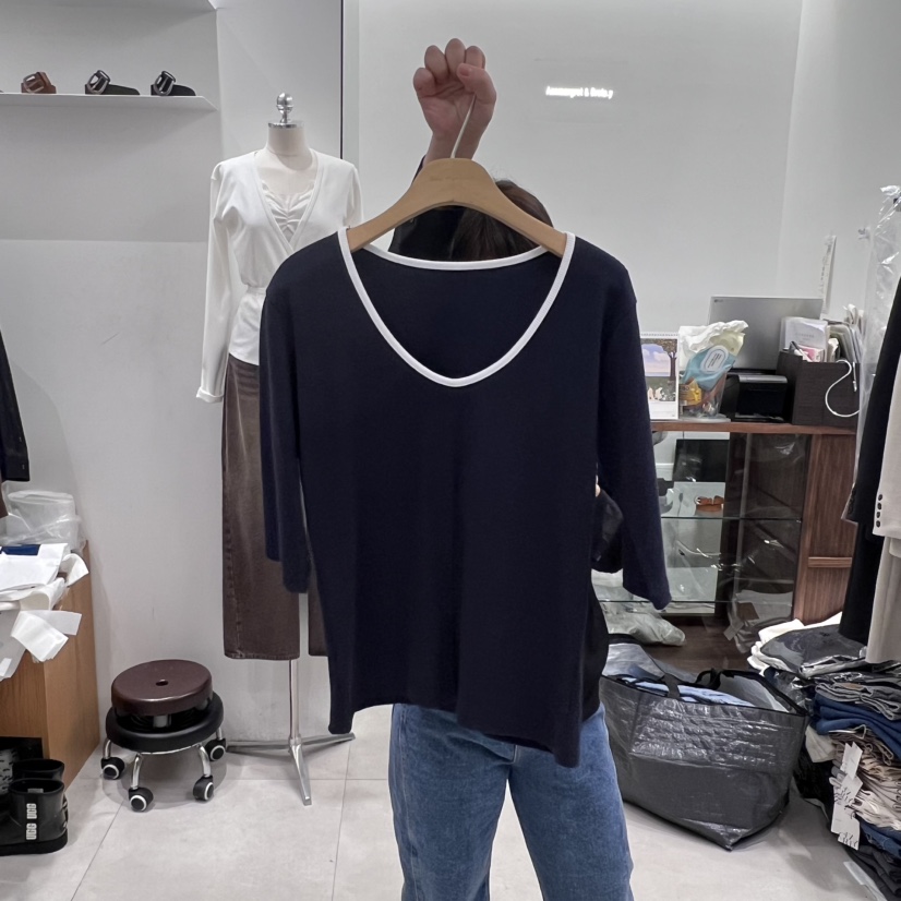 ANN MARGRET韓國直郵東大門實拍女裝新款25春夏長袖T恤GRETA.Y長袖T恤