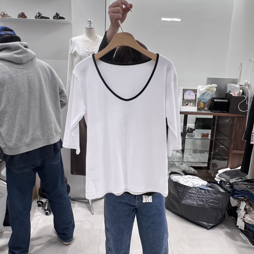 ANN MARGRET韓國直郵東大門實拍女裝新款25春夏長袖T恤GRETA.Y長袖T恤