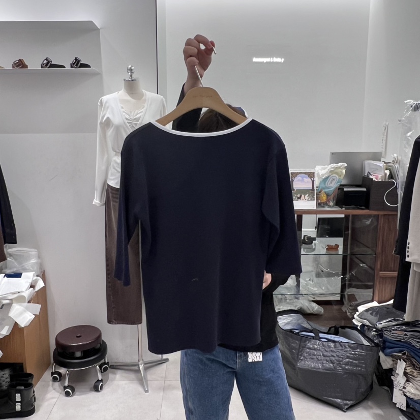 ANN MARGRET韓國直郵東大門實拍女裝新款25春夏長袖T恤GRETA.Y長袖T恤圖色2