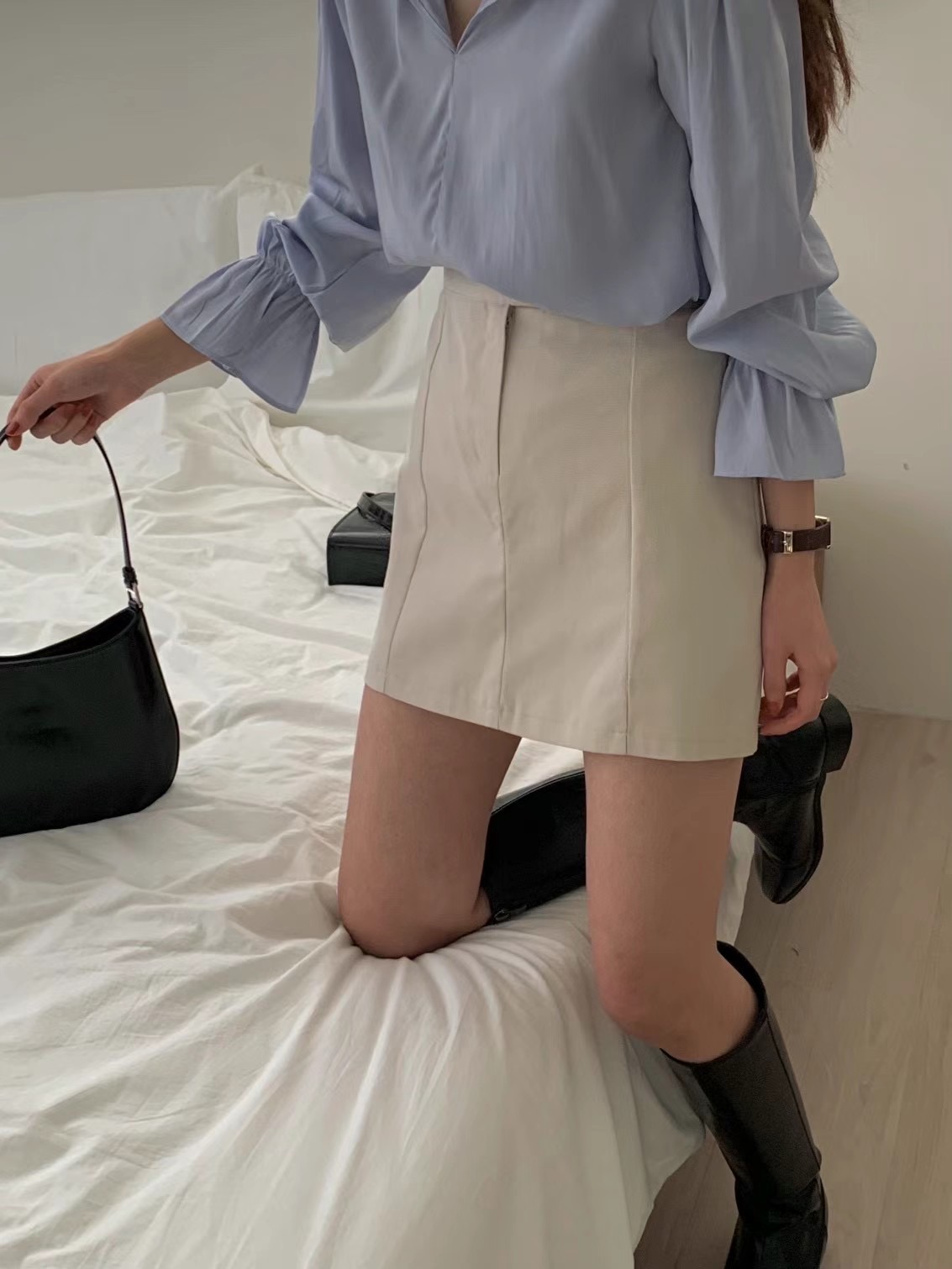 A.ME韓國直郵女裝新品人氣休閑25春夏職業熱賣推薦真品短裙A.ME短裙