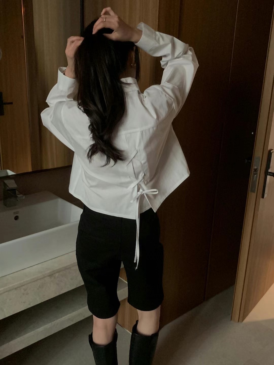 A.ME韓國直郵東大門實拍女裝新品真品時尚休閑人氣襯衫蕾絲衫A.ME襯衫/蕾絲衫
