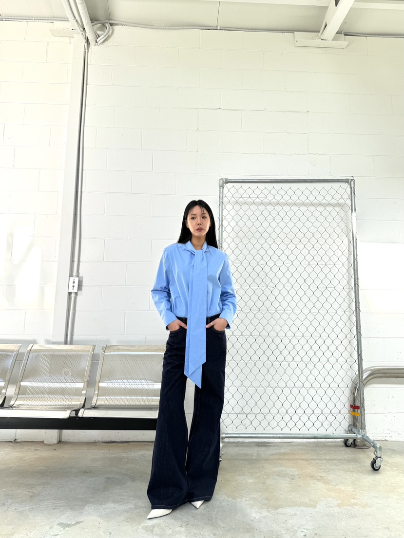 LIMLIMLIM直郵韓國代購女裝新款熱賣真品推薦襯衫蕾絲衫蝴蝶結LIM LIM LIM襯衫/蕾絲衫