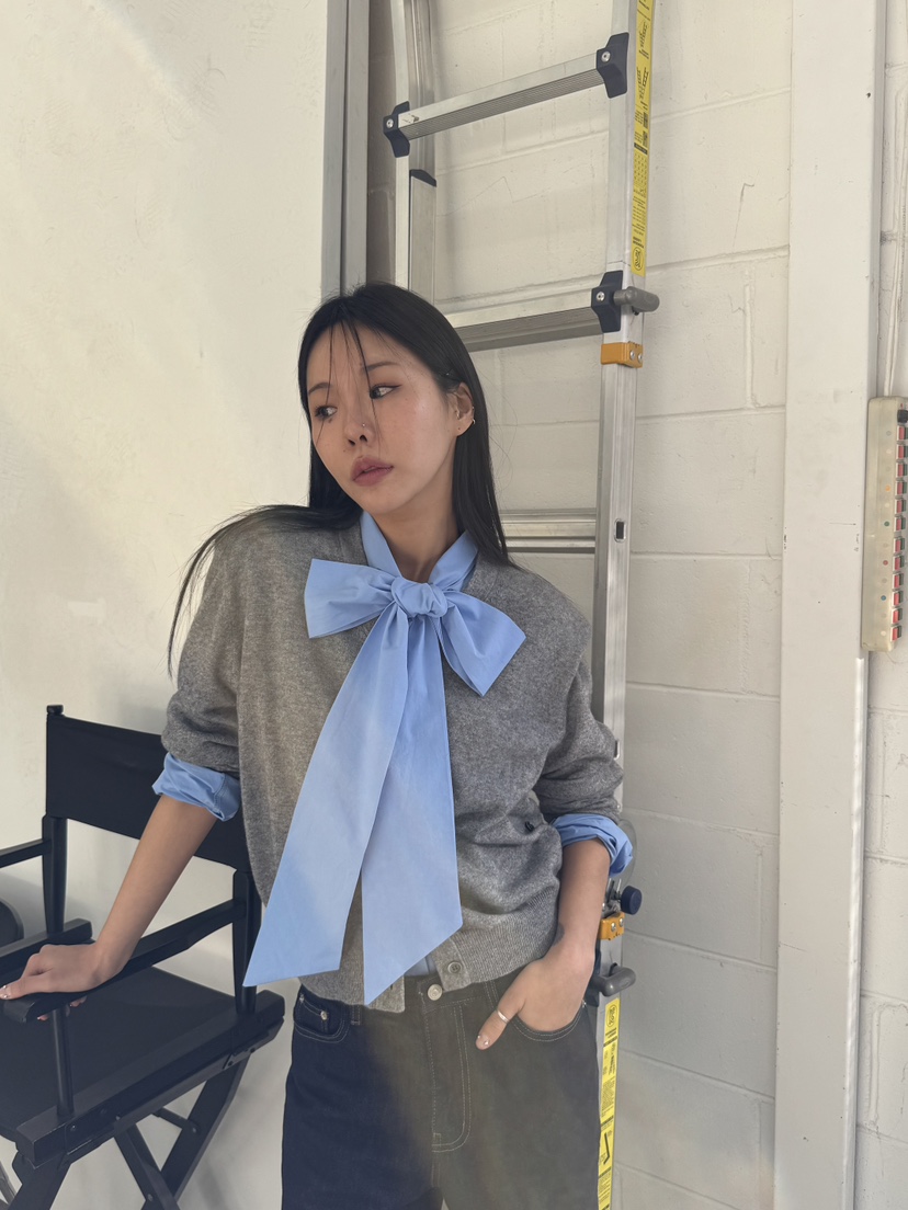 LIMLIMLIM直郵韓國代購女裝新款熱賣真品推薦襯衫蕾絲衫蝴蝶結LIM LIM LIM襯衫/蕾絲衫