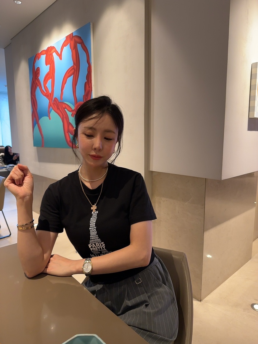 PALETTE-Q韓國直郵女裝新款熱賣休閑人氣職業真品25春夏T恤短款PALETTET恤