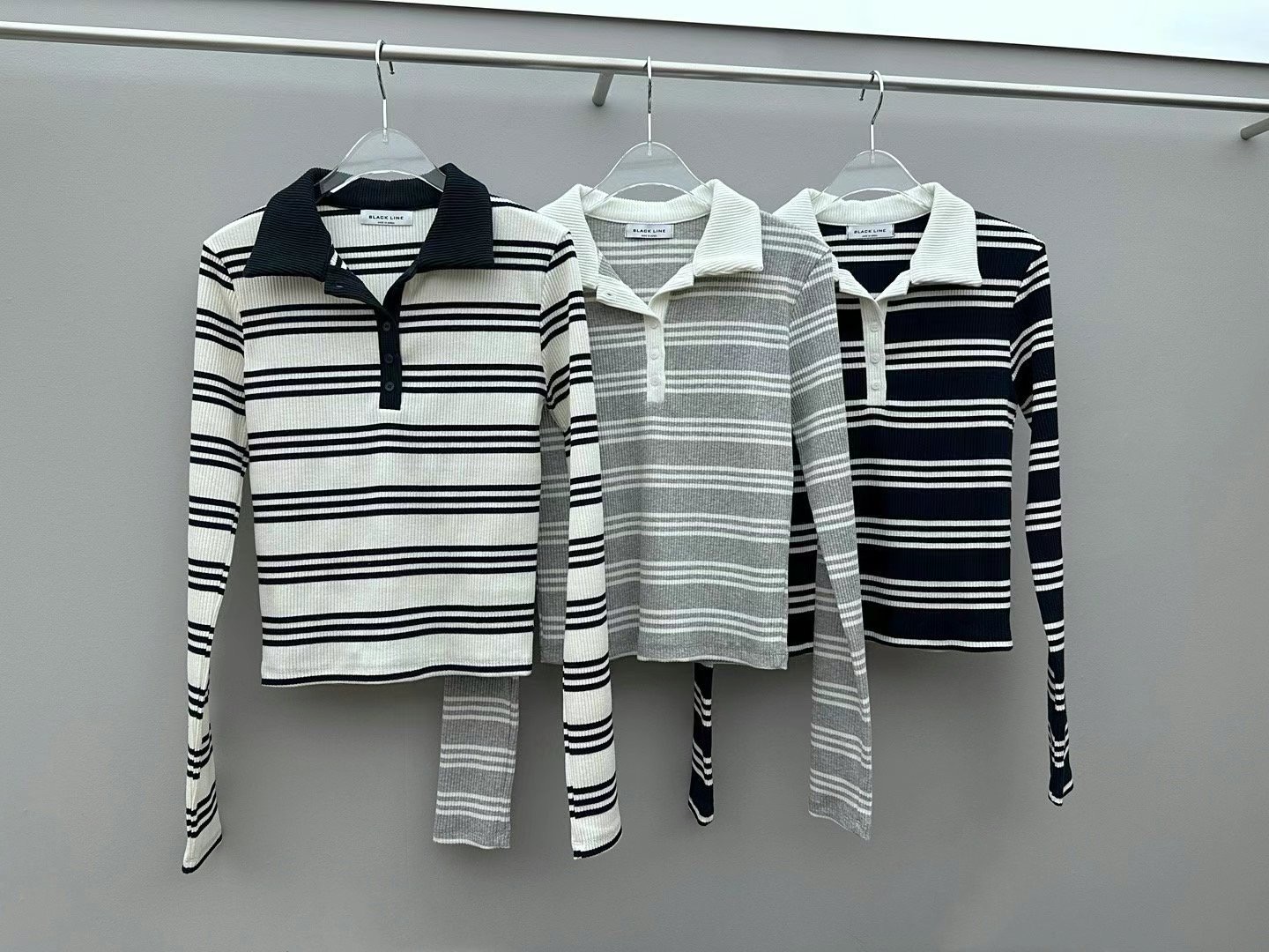 BLACK LINE直郵韓國代購女裝新品人氣休閑真品職業長袖T恤BLACK LINE長袖T恤