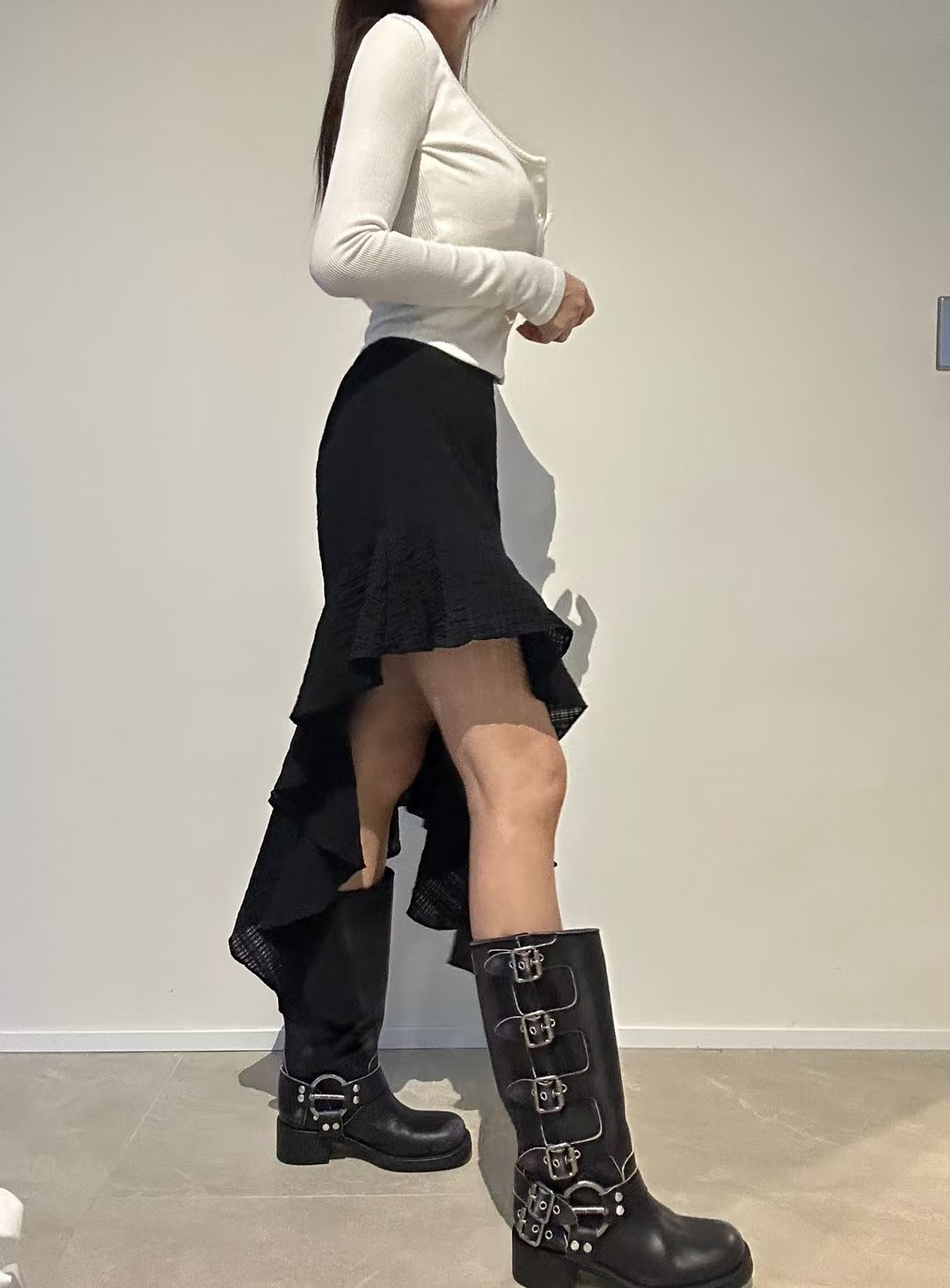 BLACK LINE韓國直郵東大門實拍女裝新品推薦熱賣半身裙中短裙BLACK LINE半身裙/中短裙