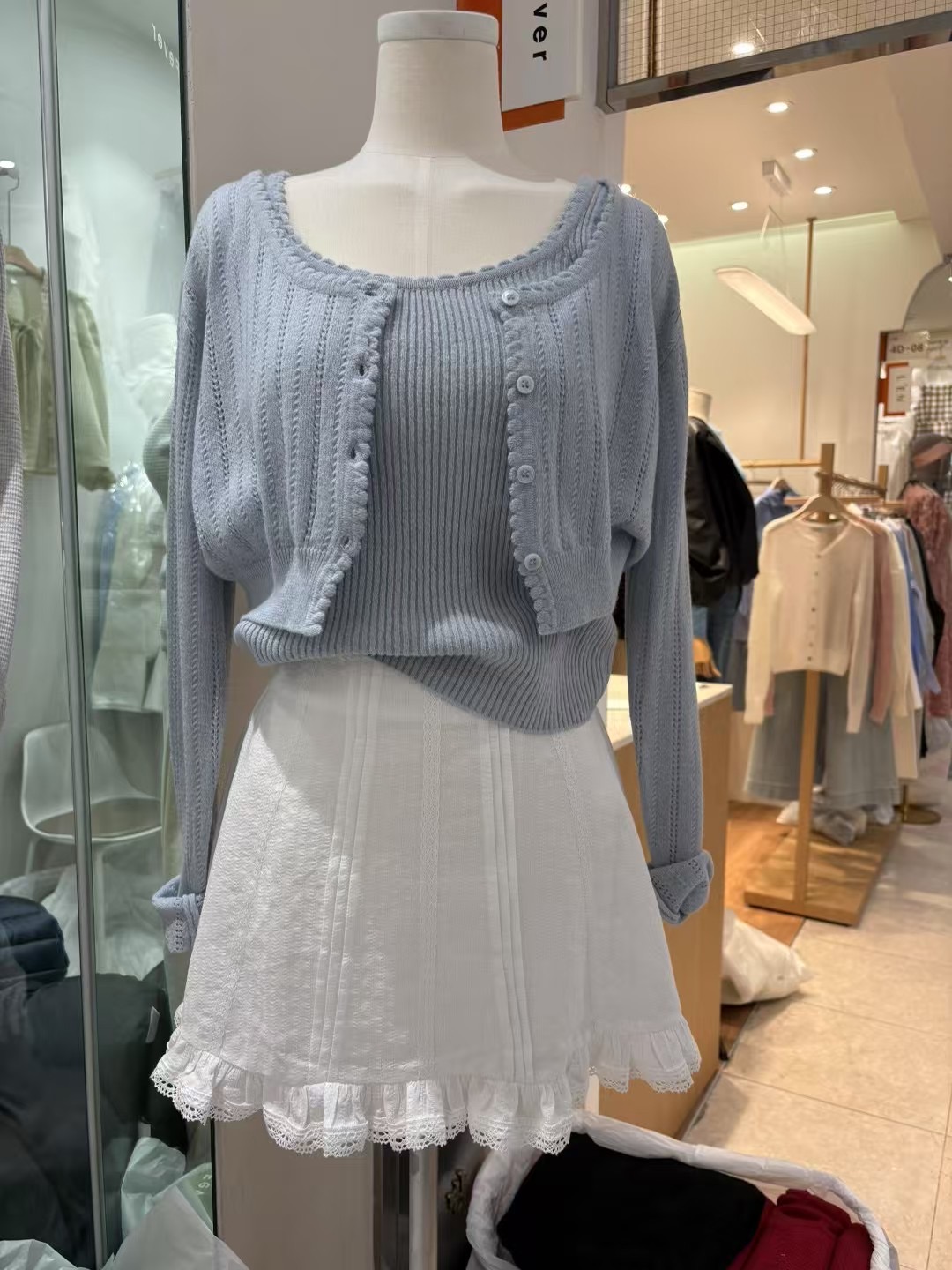 FEVER韓國直郵東大門實拍女裝新款25春夏真品熱賣職業推薦短裙FEVER短裙