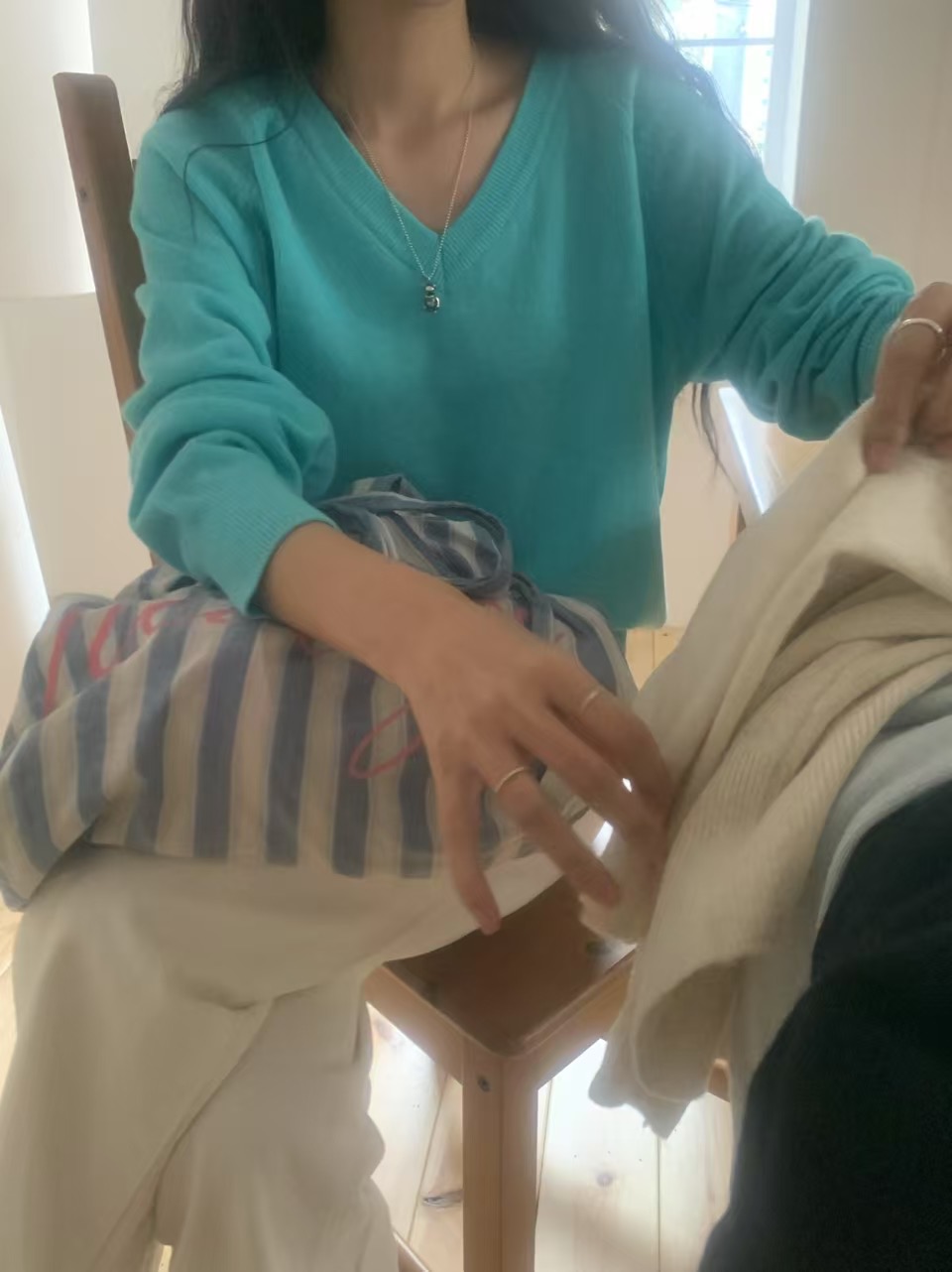 FEVER直郵韓國代購女裝新品休閑推薦職業時尚25春夏真品針織衫FEVER針織衫圖色3