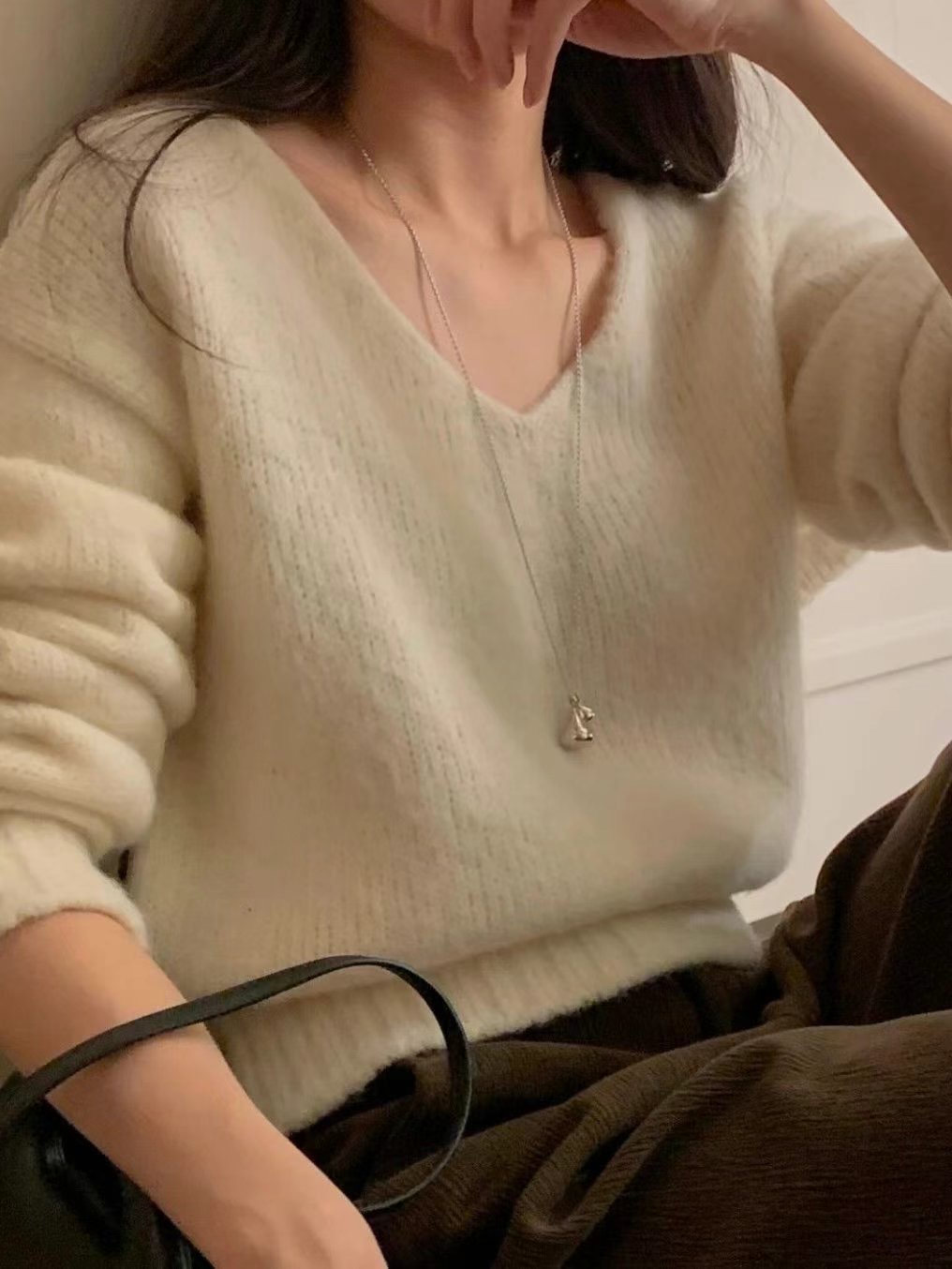 HERME韓國直郵東大門代購女裝新款25春夏推薦熱賣職業針織衫HERME針織衫