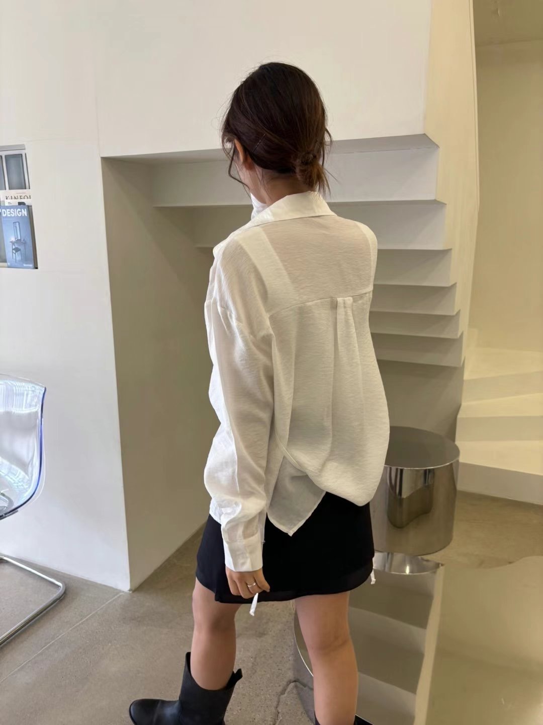 HERME韓國直郵女裝新品熱賣職業推薦時尚真品25春夏襯衫蕾絲衫HERME襯衫/蕾絲衫