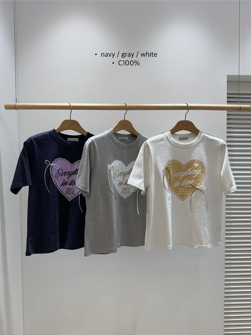 BY CHAPTER韓國直郵女裝新品職業人氣休閑真品25春夏推薦T恤ChapterT恤