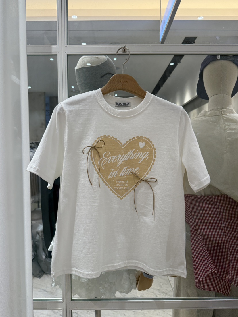 BY CHAPTER韓國直郵女裝新品職業人氣休閑真品25春夏推薦T恤ChapterT恤圖色3