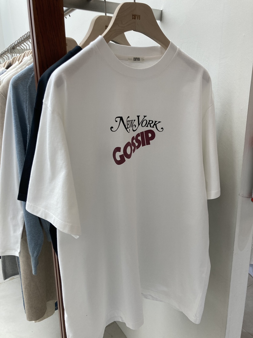 CURVY韓國直郵東大門實拍女裝新品25春夏推薦時尚熱賣休閑T恤CURVYT恤圖色2