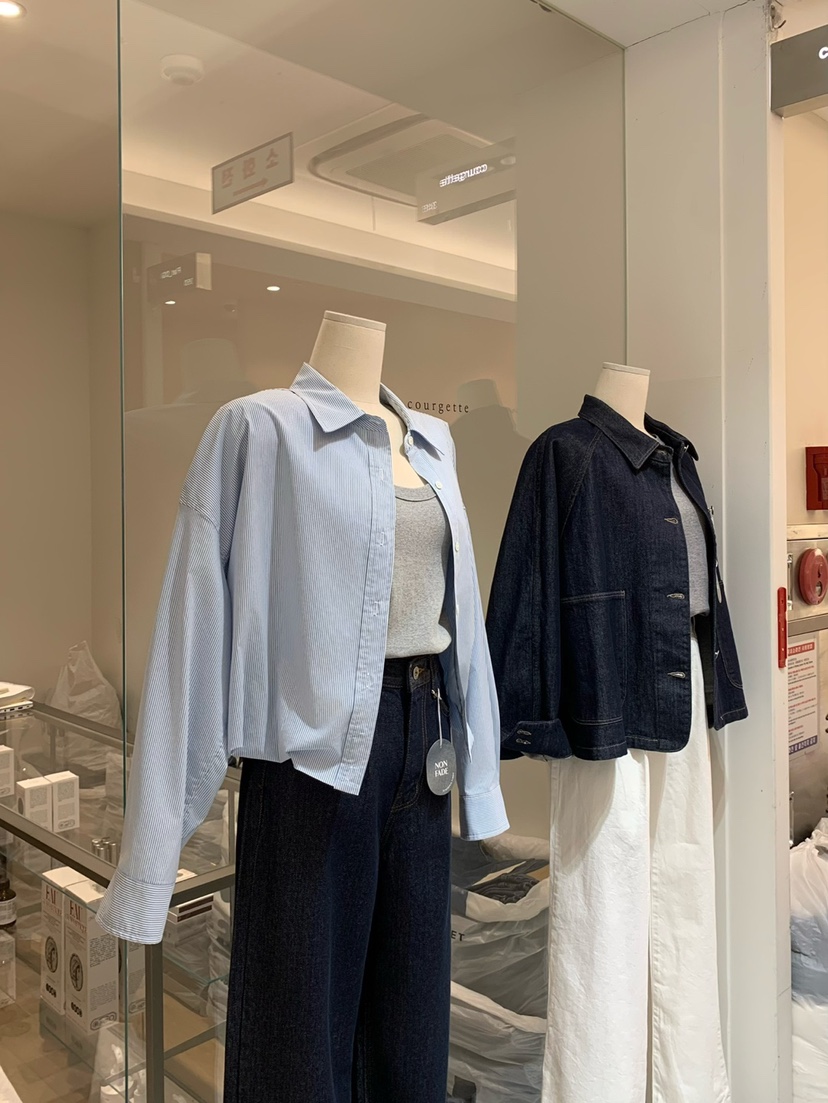 COURGETTE直郵韓國代購女裝新品職業休閑推薦25春夏襯衫蕾絲衫COURGETTE襯衫/蕾絲衫