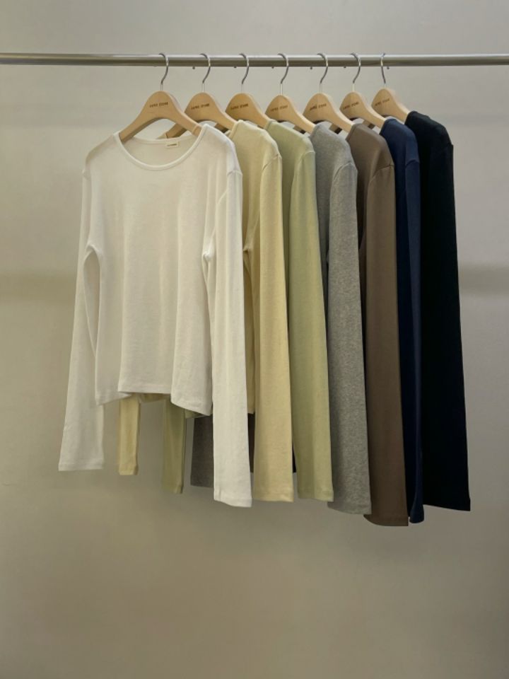 LA MUETTE/JAMIESTONE韓國直郵東大門代購女裝新品25春夏長袖T恤FLAT GARDEN/LA MUETTE/JAMIESTONE長袖T恤