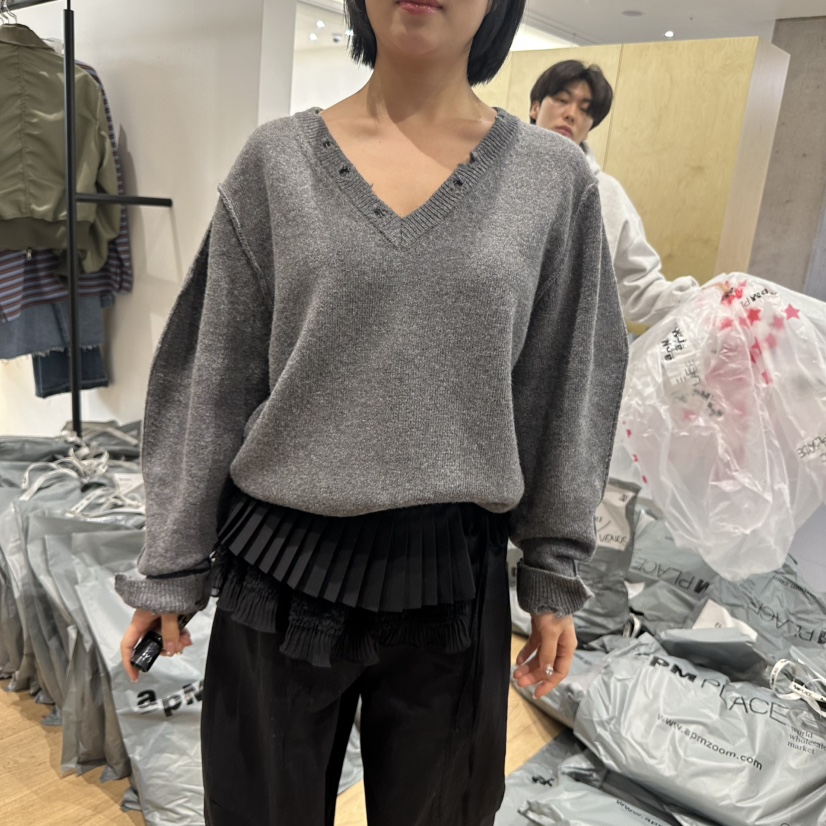 WE ARE/WELOVER直郵韓國代購女裝新款真品休閑職業25春夏毛衣SHOP_WE ARE毛衣圖色2
