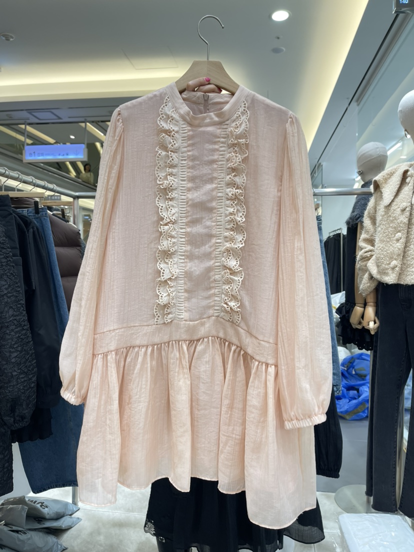 XPARTY韓國直郵東大門代購女裝新款推薦職業真品連衣裙透視XPARTY連衣裙圖色2