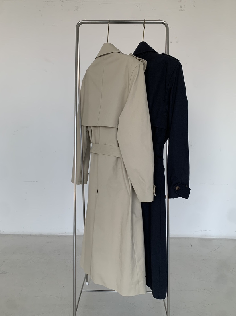 BETWEEN US韓國直郵女裝新款職業真品休閑25春夏長款風衣寬松JICJO:SEOUL長款風衣