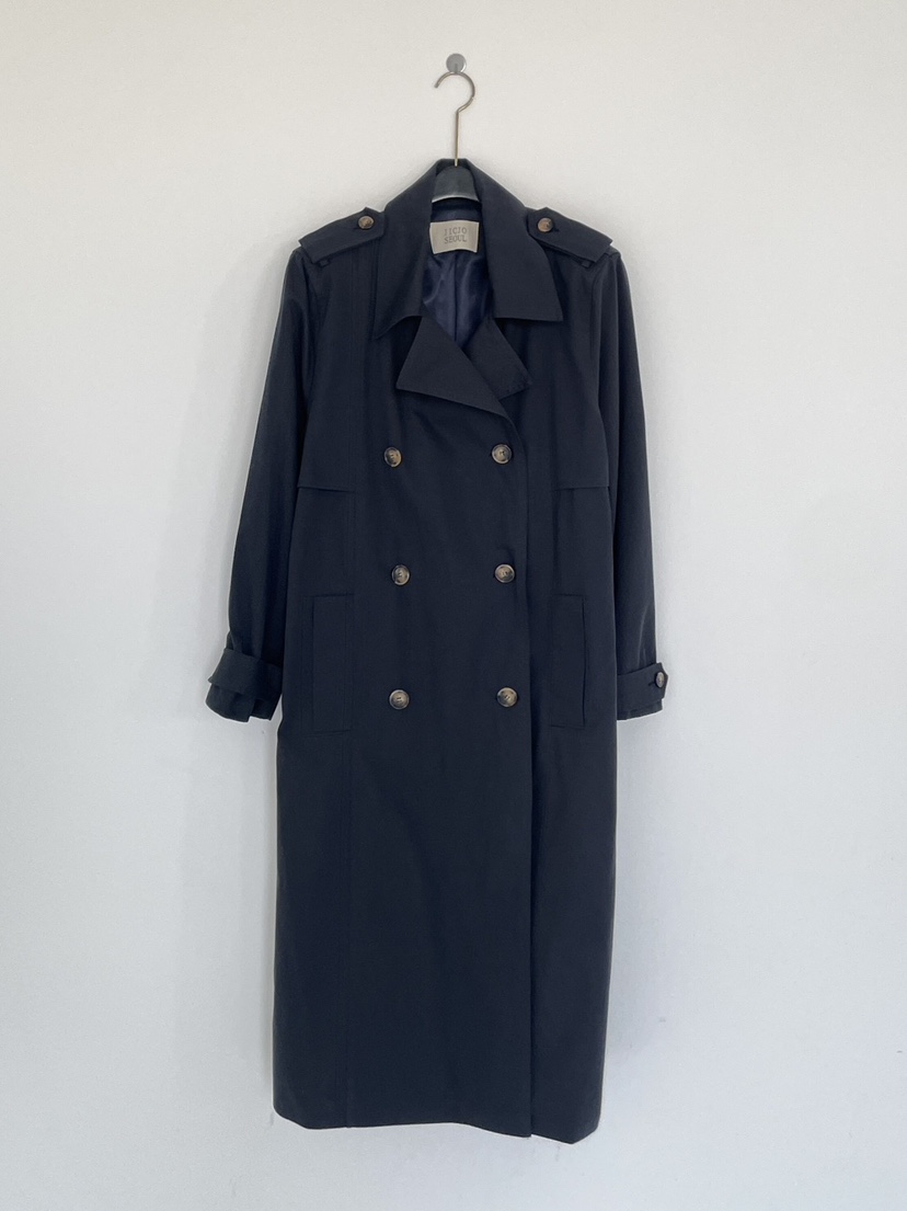 BETWEEN US韓國直郵女裝新款職業真品休閑25春夏長款風衣寬松JICJO:SEOUL長款風衣圖色2