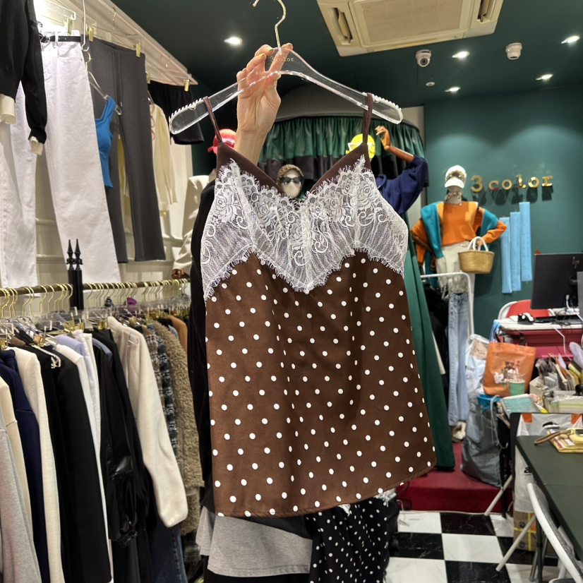 3COLOR韓國直郵東大門代購女裝新款時尚吊帶背心Three color吊帶/背心圖色2