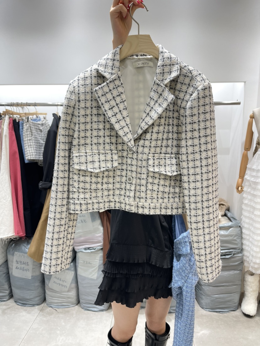 XPARTY直郵韓國代購女裝新品時尚職業休閑推薦熱賣25春夏夾克XPARTY夾克圖色2
