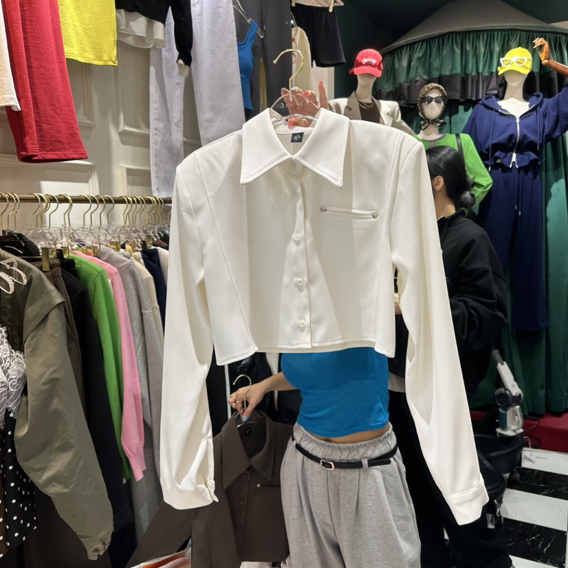 3COLOR韓國直郵東大門代購女裝新品休閑襯衫蕾絲衫Three color襯衫/蕾絲衫