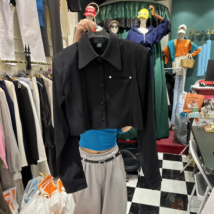 3COLOR韓國直郵東大門代購女裝新品休閑襯衫蕾絲衫Three color襯衫/蕾絲衫圖色3