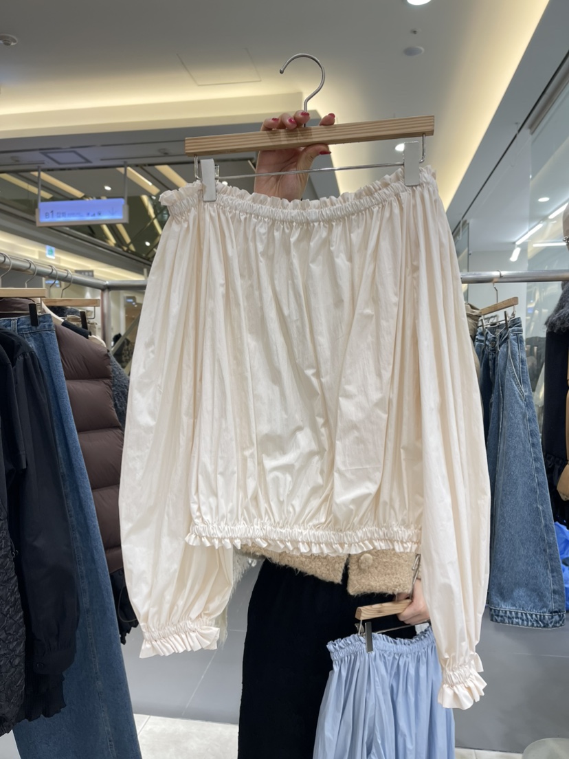 XPARTY韓國直郵東大門實拍女裝新品25春夏時尚熱賣襯衫蕾絲衫XPARTY襯衫/蕾絲衫
