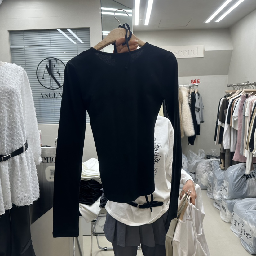 ASCEND韓國直郵東大門代購女裝新品時尚推薦25春夏職業長袖T恤ASCEND長袖T恤
