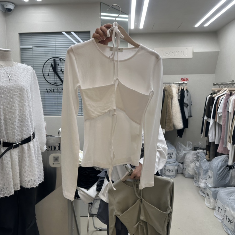 ASCEND韓國直郵東大門代購女裝新品時尚推薦25春夏職業長袖T恤ASCEND長袖T恤圖色3