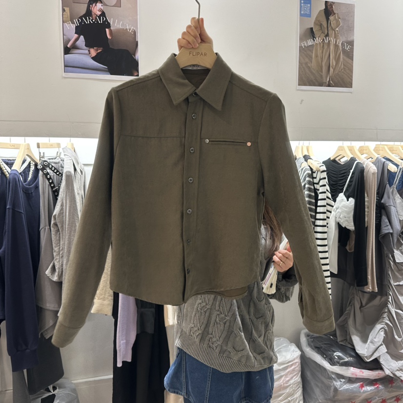 FLIPAR直郵韓國代購女裝新品25春夏職業推薦時尚襯衫蕾絲衫FLIPAR襯衫/蕾絲衫圖色2
