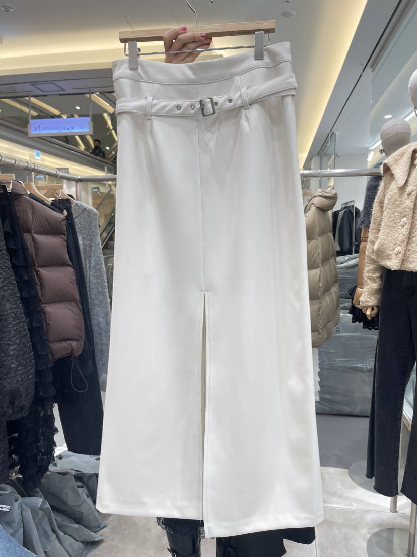 XPARTY韓國直郵女裝新款真品人氣熱賣時尚休閑推薦長裙含腰帶XPARTY長裙