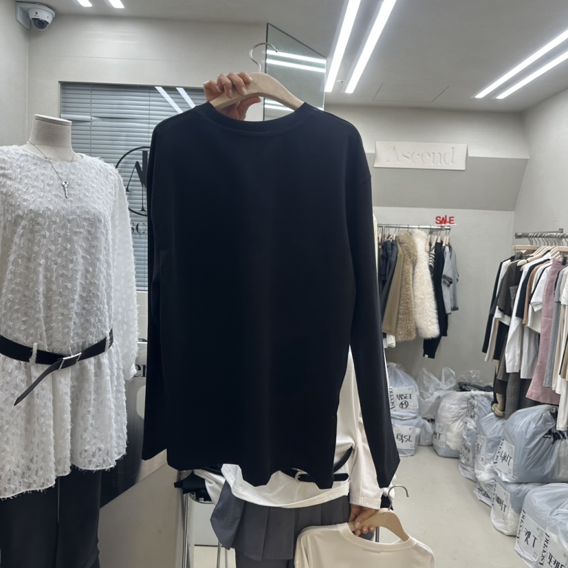 ASCEND韓國直郵東大門代購女裝新品25春夏休閑時尚真品長袖T恤ASCEND長袖T恤