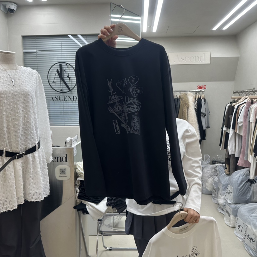 ASCEND韓國直郵東大門代購女裝新品25春夏休閑時尚真品長袖T恤ASCEND長袖T恤圖色2