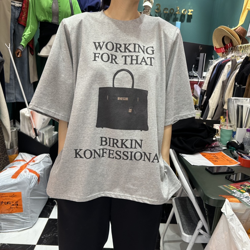 3COLOR韓國直郵東大門實拍女裝新品人氣T恤Three colorT恤圖色5