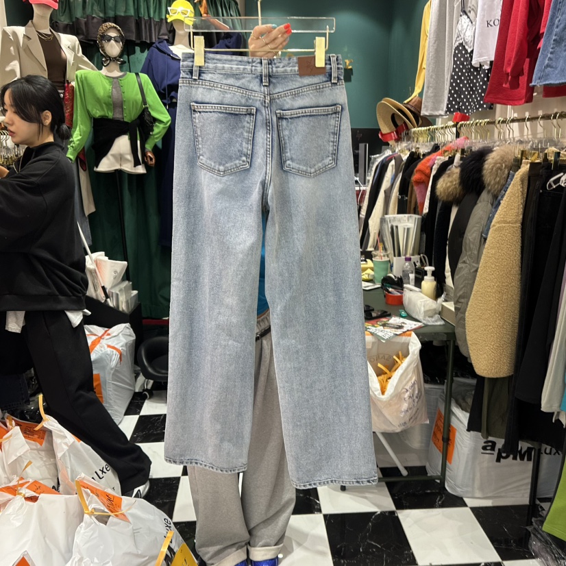 3COLOR韓國直郵東大門實拍女裝新品25春夏牛仔褲Three color牛仔褲