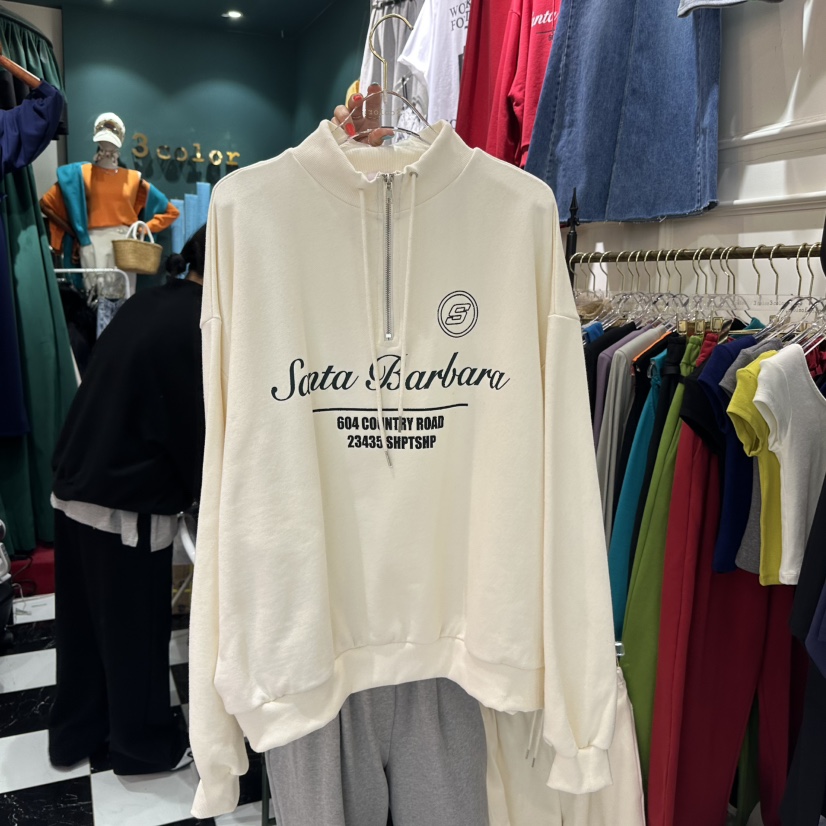 3COLOR韓國直郵東大門實拍女裝新品真品衛衣拉鏈Three color衛衣
