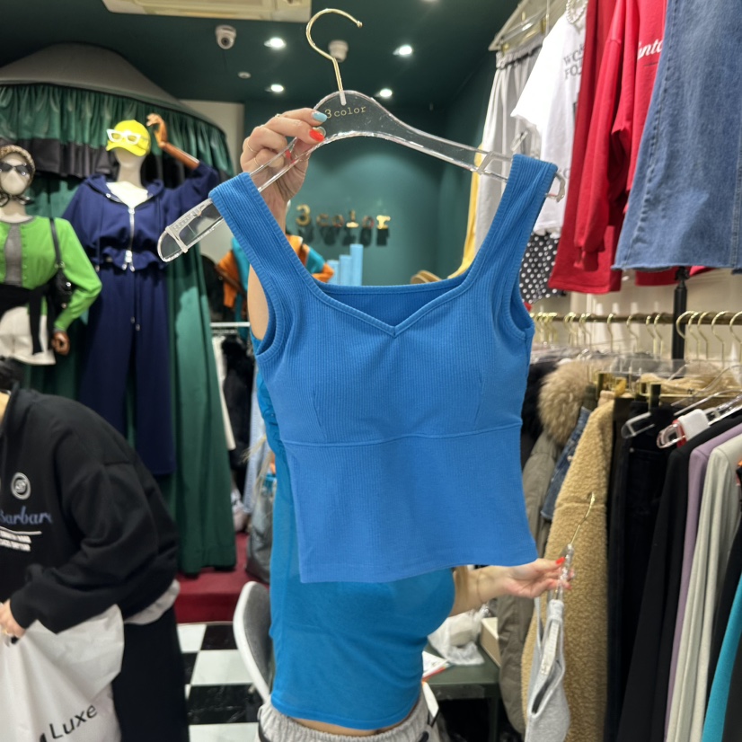 3COLOR(此品牌名稱會遭售假投訴,建議淘寶店鋪商品名稱中不要使用)韓國直郵女裝新款真品吊帶背心Three color吊帶/背心圖色3