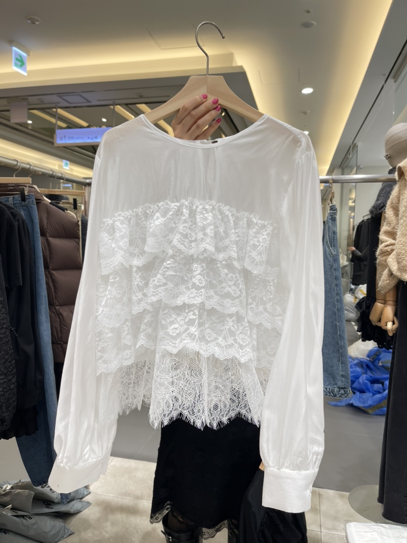 XPARTY直郵韓國代購女裝新品人氣熱賣休閑時尚推薦襯衫蕾絲衫XPARTY襯衫/蕾絲衫